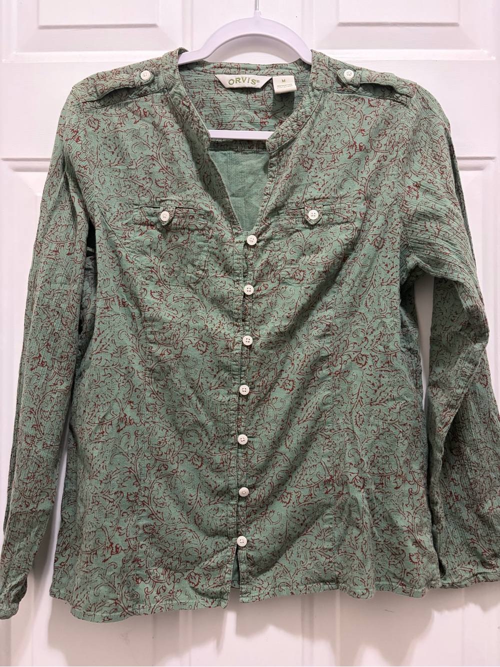 Orvis Men's Green Print M